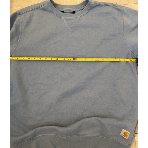 Carhartt Men's Loose Fit Midweight Crewneck Sweatshirt Blue Size Large - Picture 3 of 4